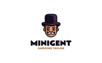Cute Gentleman Mascot Logo Design
