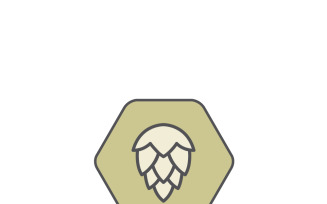 Golden Hops Craft Beer Emblem Design