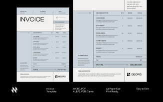Modern Minimalist Invoice Template