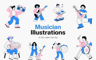 Musician Illustration Art Set
