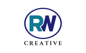 RW Letter Creative Design Logo Template