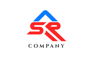 SR Letter Unique Design Logo Template