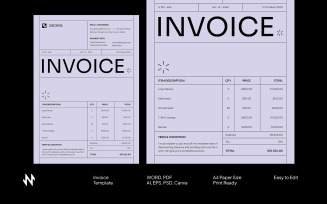 White Minimal Invoice Template