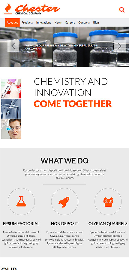 Chemical Company Website Template Website Templates