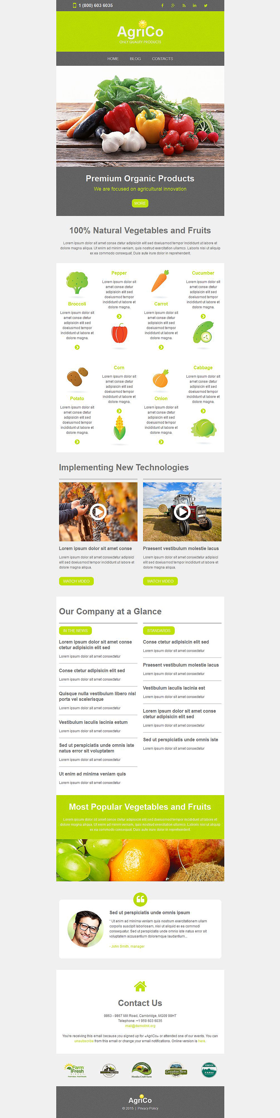 Agriculture Responsive Newsletter Template New Screenshots BIG