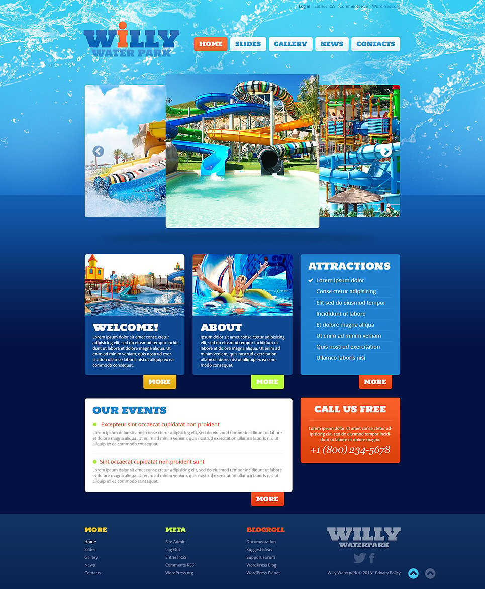 Amusement Park Responsive WordPress Theme New Screenshots BIG