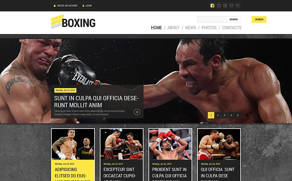 Boxing Portal site Template 52848