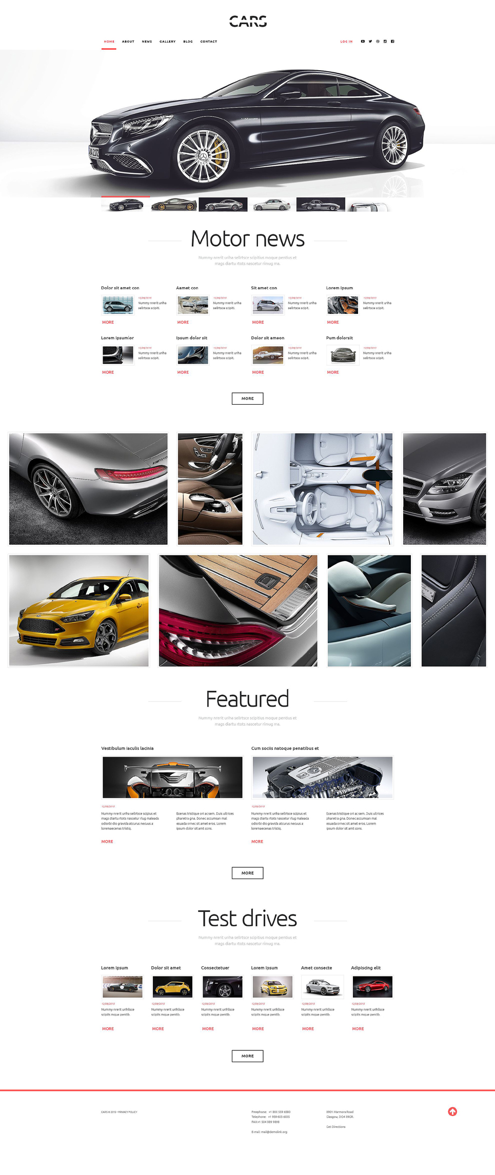 Cars WordPress Theme New Screenshots BIG