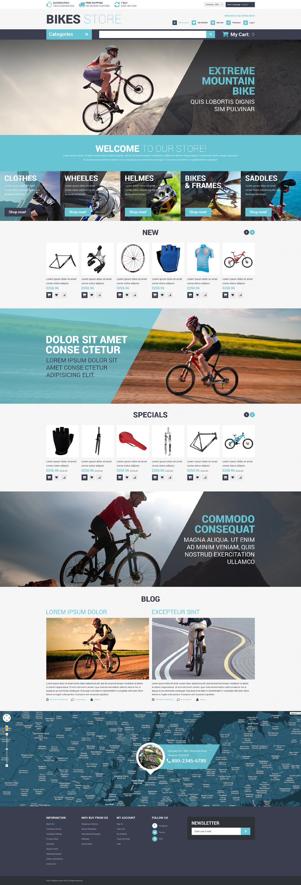 Cycling Store Magento Theme New Screenshots BIG