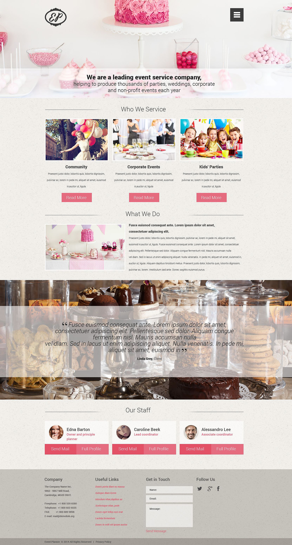 Event Planner Drupal Template New Screenshots BIG