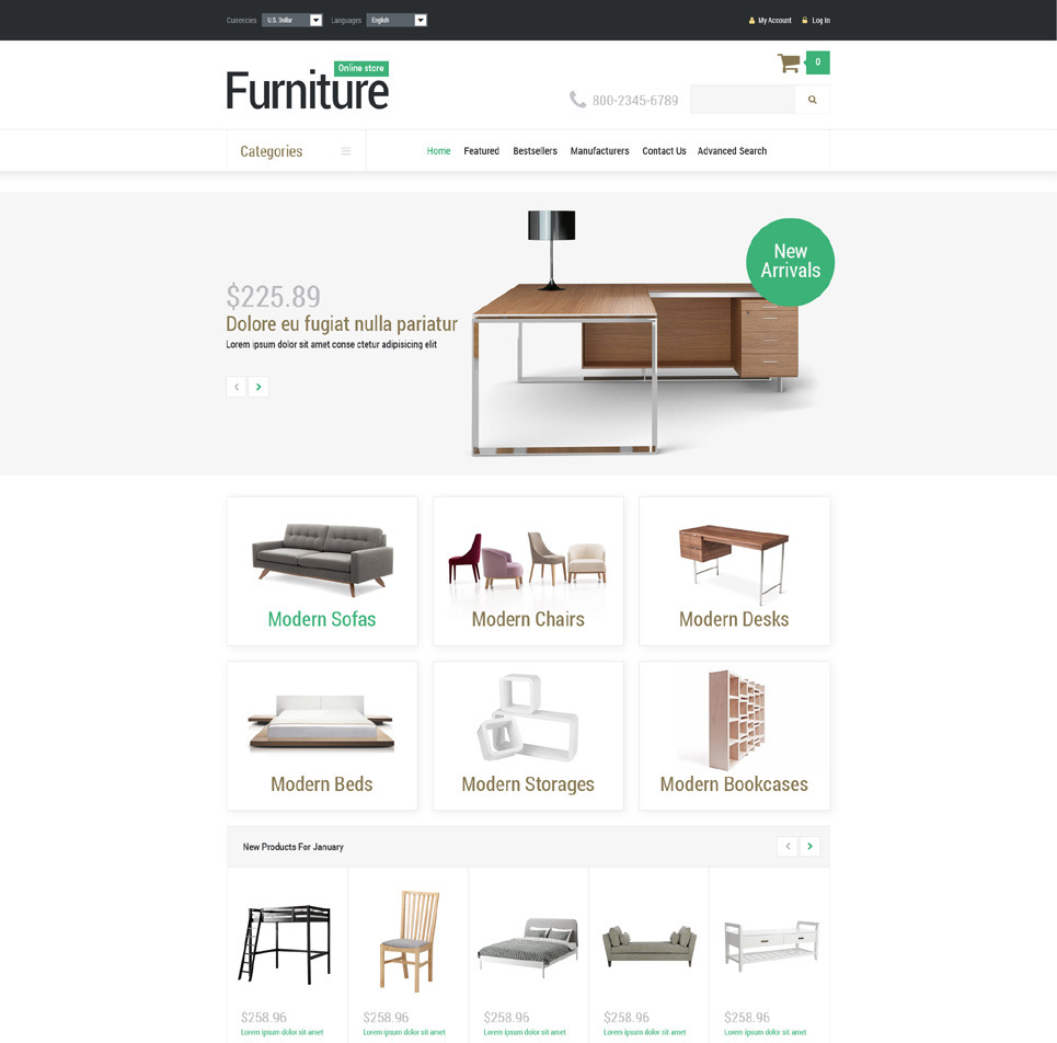 Furniture Manufacture osCommerce Template Big Screenshot Furniture Manufacture OsCommerce Template New Screenshots BIG