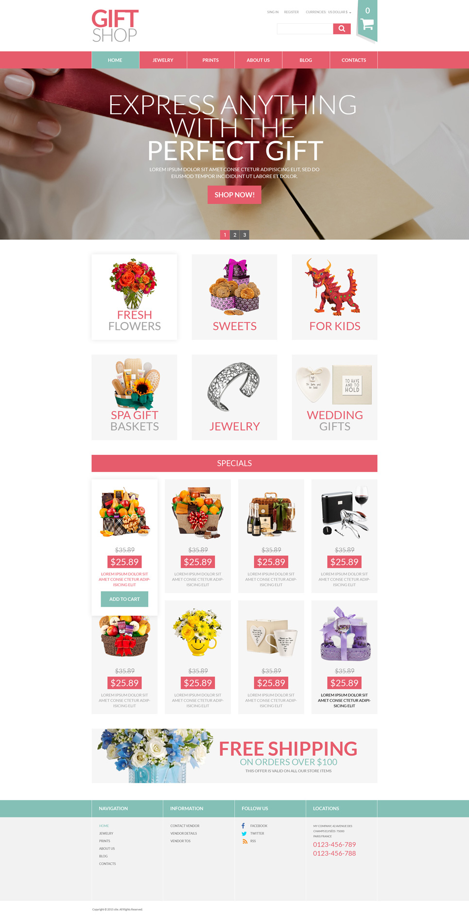 Gifts Shop VirtueMart Template New Screenshots BIG