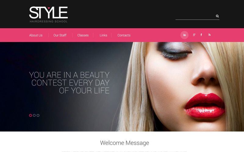 Hair Salon Responsive Website Template