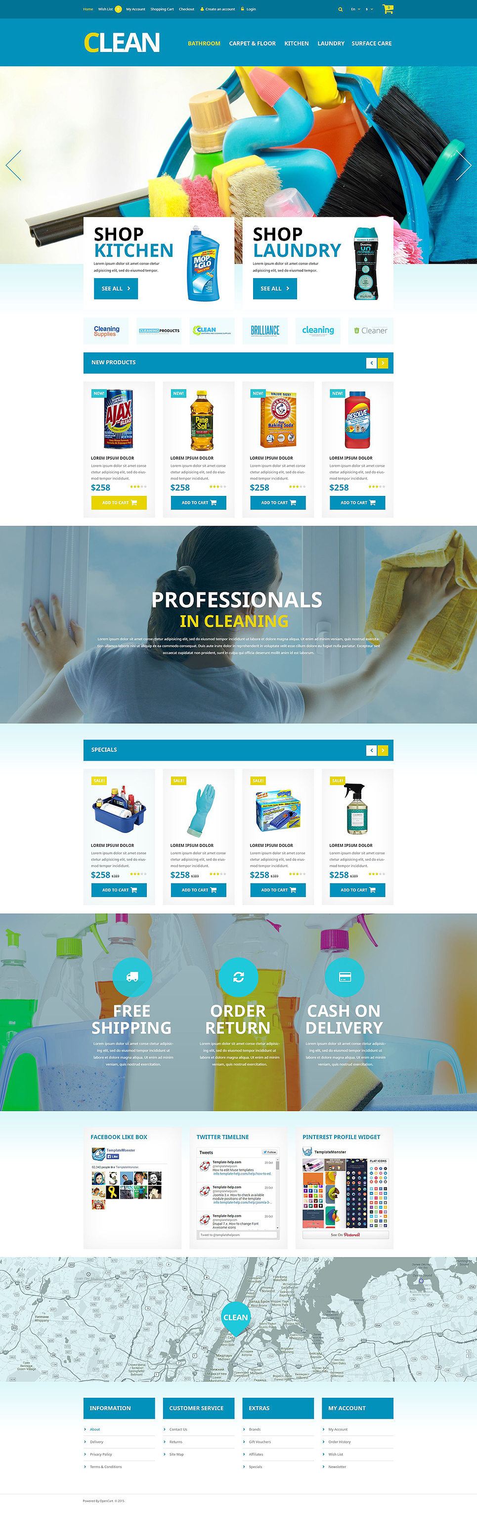 Home Cleaning Supplies OpenCart Template New Screenshots BIG