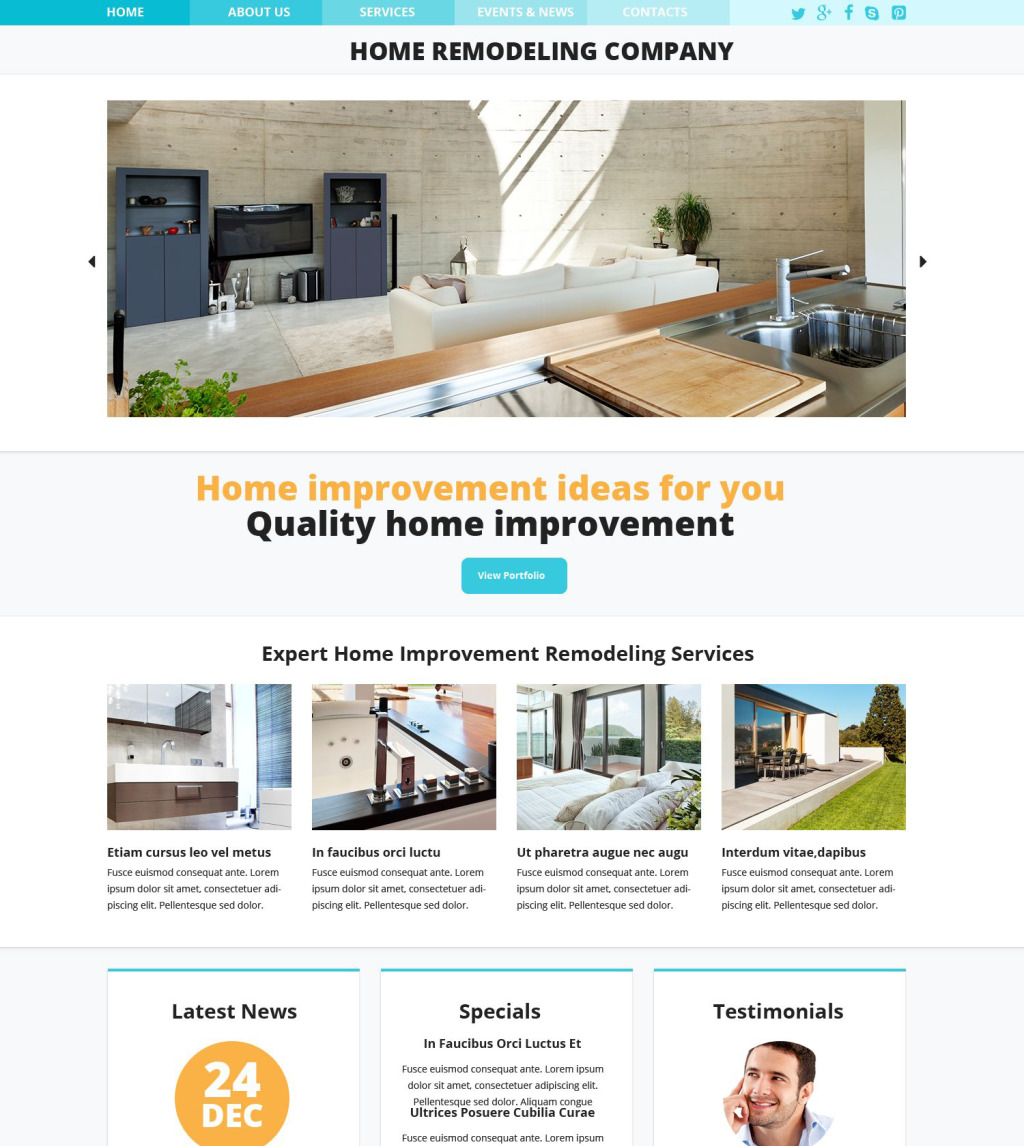 Home Renovation Website Template