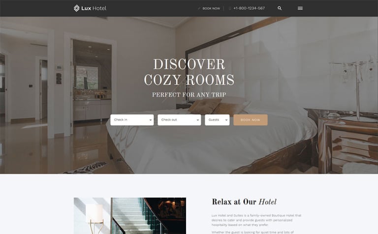 Hotel Booking Responsive Website Template Big Screenshot Hotel Booking Website Template New Screenshots BIG