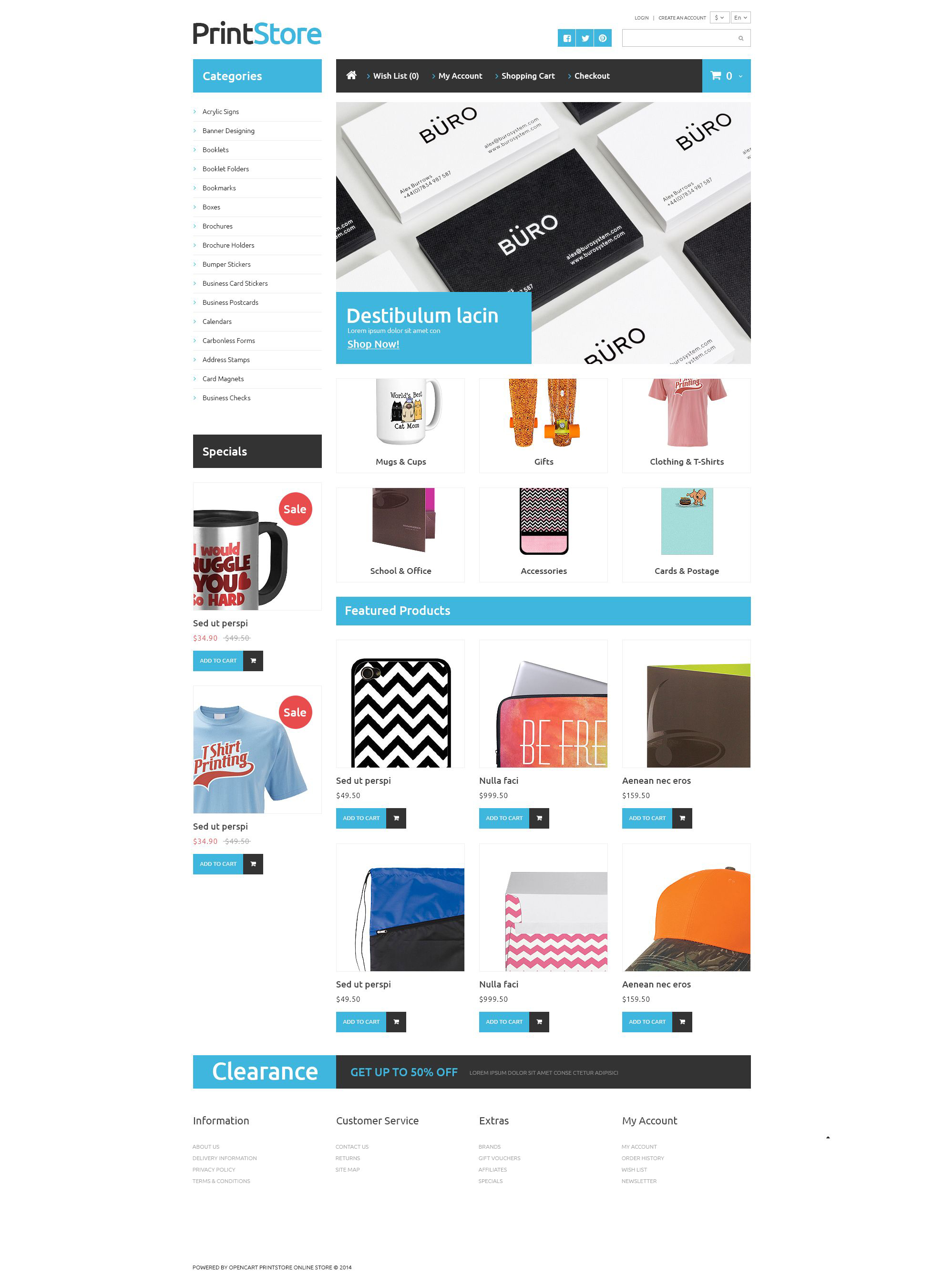 "Imprinted Items OpenCart Template" Responsive OpenCart Template №52864