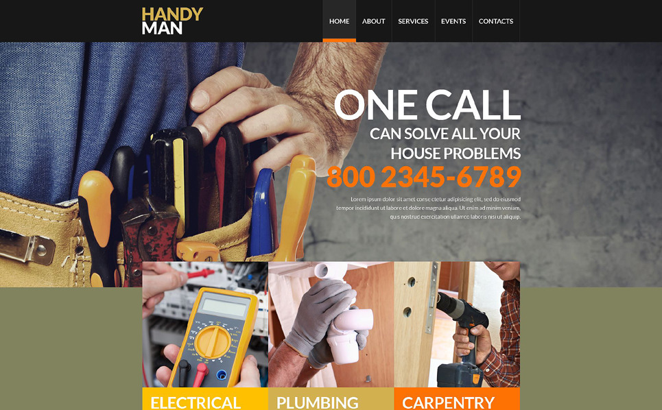 Maintenance Services Website Template 52861