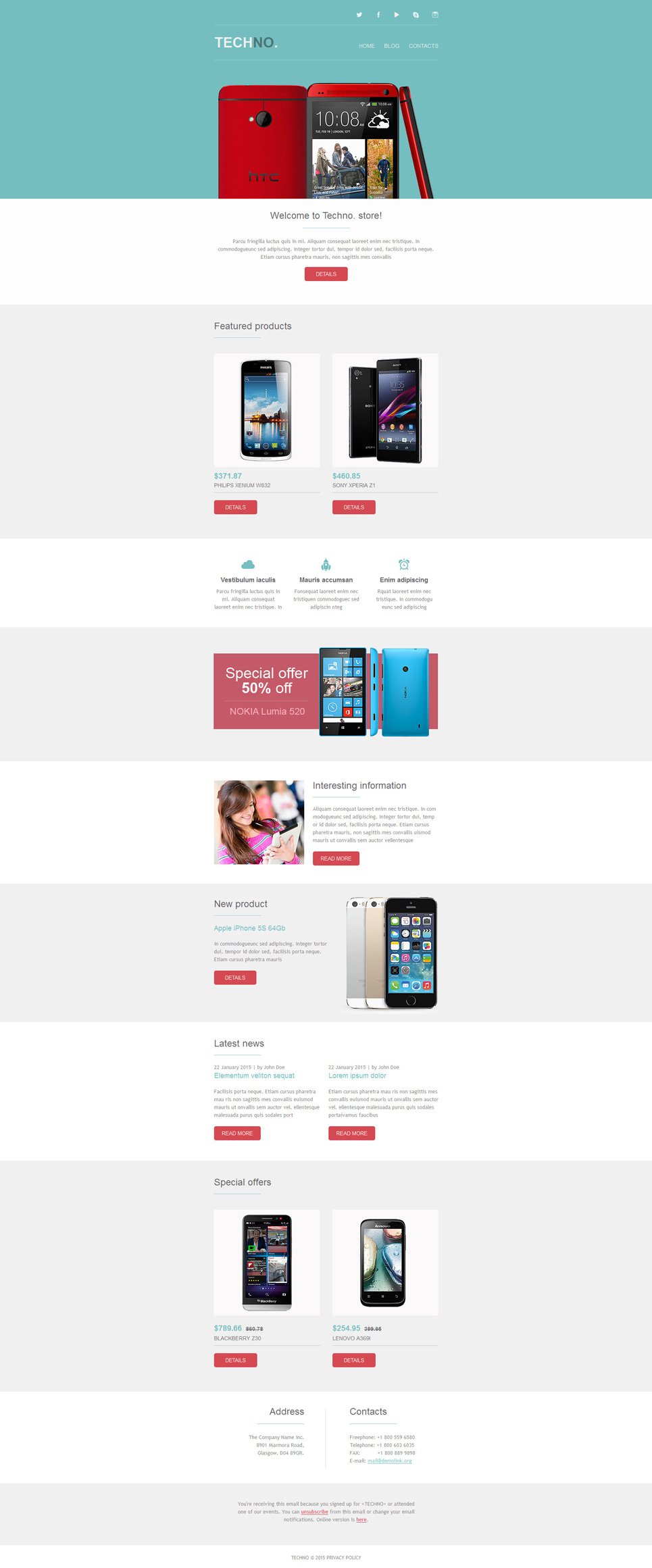 Mobile Store Newsletter Template New Screenshots BIG