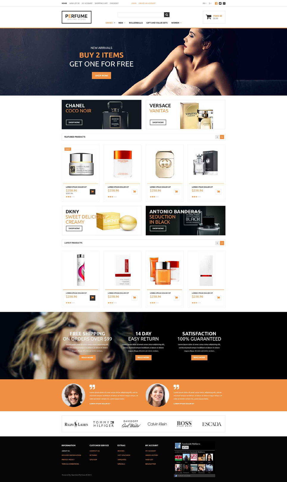 Perfume Store OpenCart Template New Screenshots BIG