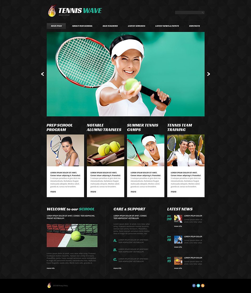 Tennis Responsive WordPress Theme New Screenshots BIG