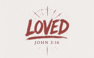 Loved John 3:16 PNG, Christian Bible Verse Digital Download, Faith Quote PNG, Inspirational