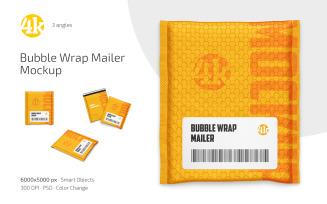 Bubble Wrap Mailer Mockup Set