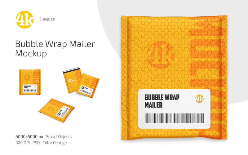 Bubble Wrap Mailer Mockup Set Product Mockup