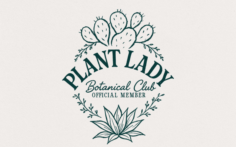 Plant Lady Botanical Club Official Member PNG, Plant Mom PNG Digital Download, Plant Lover Shirt Illustration