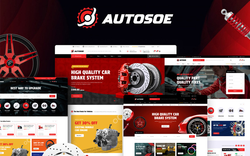 Autosoe Elementor - Auto Parts Prestashop Theme PrestaShop Theme