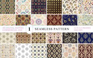 Elegant Vintage Seamless Pattern Collection | Ornamental Seamless Pattern Background