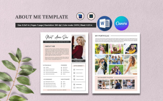 Photographer About Me Page Template
