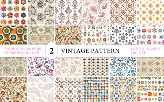 Seamless Traditional Pattern | Oriental & Vintage Pattern | Traditional Textile Style Background