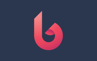 B letter Initial Logo design Template v1