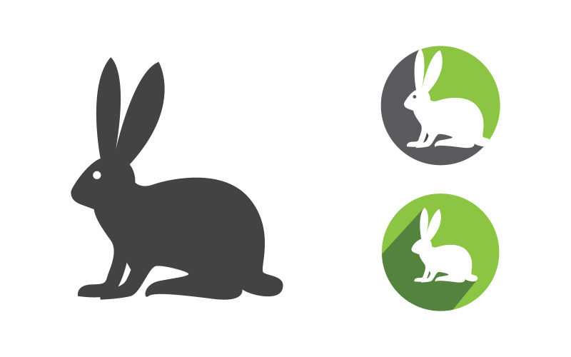Cute Rabbit Logo icon illustration design template v.2 Logo Template