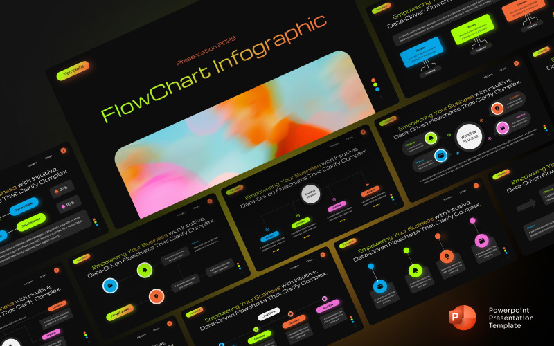 Flowchart Diagram presentation PowerPoint Template