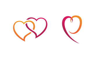 Human care Love adoption group network and social logo design v.4