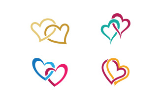 Human care Love adoption group network and social logo design v.5