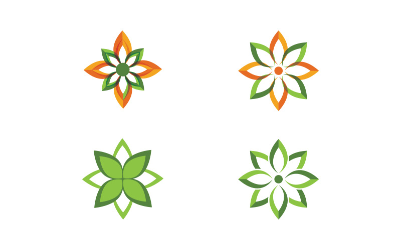 Logo Lotus flower Beauty Salon Cosmetic skincare vector icon v.1 Logo Template