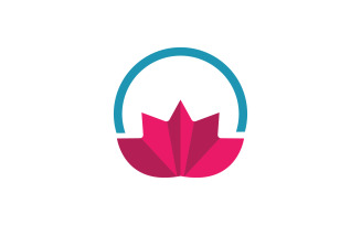 Logo Lotus flower Beauty Salon Cosmetic skincare vector icon v.2