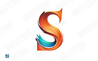 Vibrant abstract design featuring a bold letter S design
