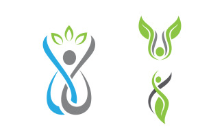 Healthy life Human fit sport logo sign illustration v.296