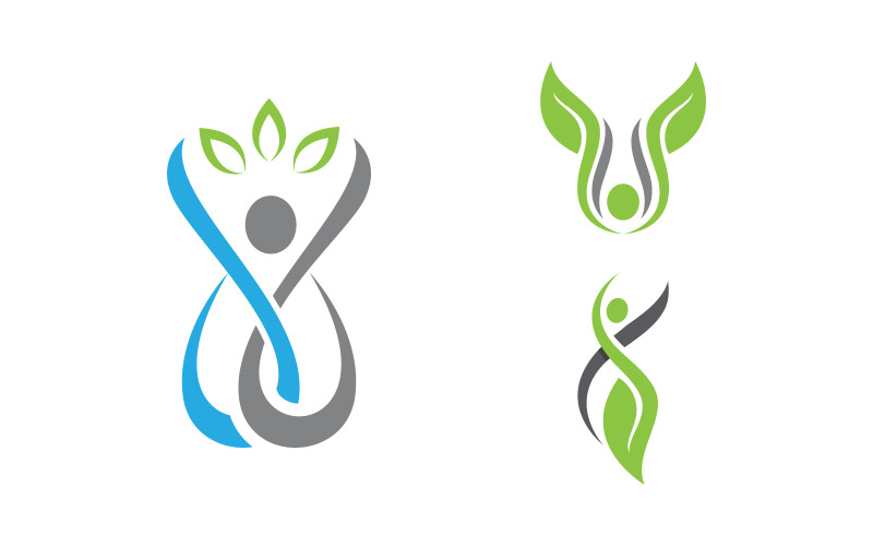 Healthy life Human fit sport logo sign illustration v.296 Logo Template