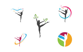 Healthy life Human fit sport logo sign illustration v.300