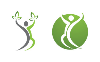 Healthy life Human fit sport logo sign illustration v.317