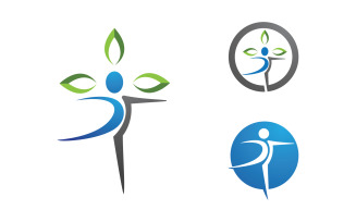 Healthy life Human fit sport logo sign illustration v.327