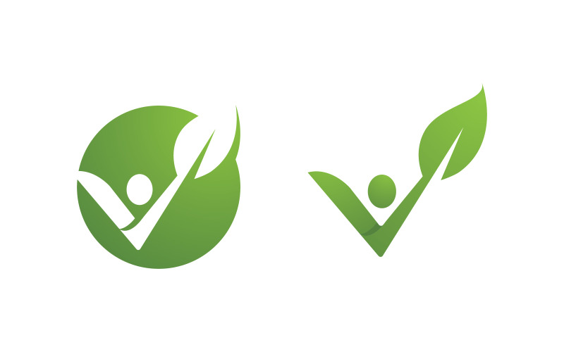 Healthy life Human fit sport logo sign illustration v.332 Logo Template