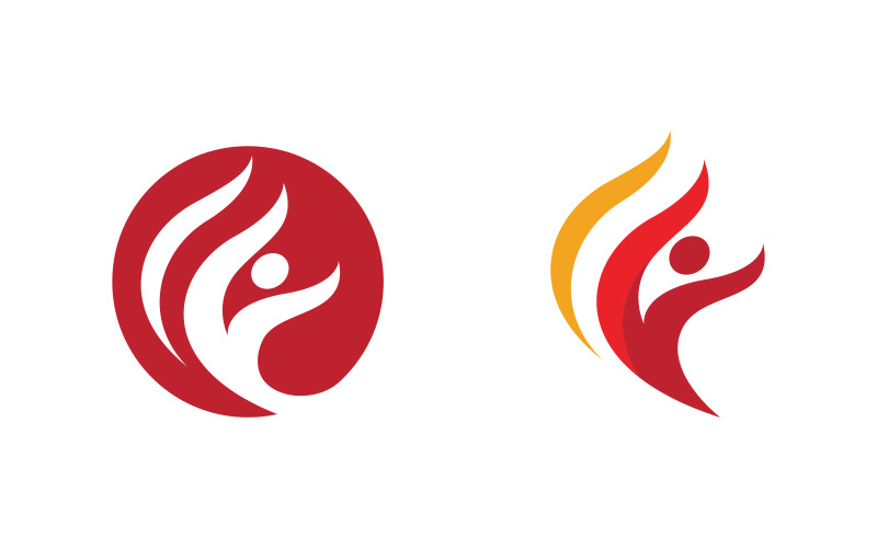 Healthy life Human fit sport logo sign illustration v.333 Logo Template