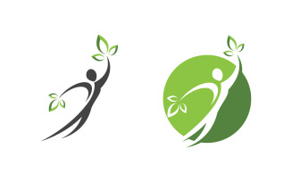 Healthy life Human fit sport logo sign illustration v.334