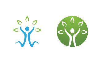 Healthy life Human fit sport logo sign illustration v.338